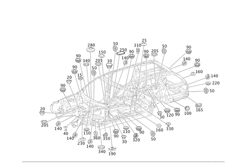Expansion Plugs, Grommets for 1994 Mercedes-Benz E320 #0