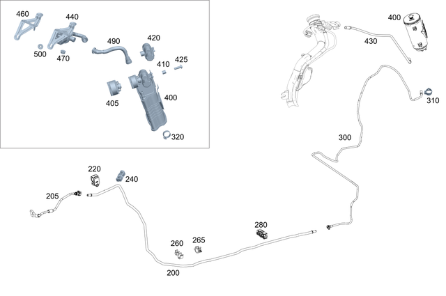 2134711500 - Fuel System: Purge Line for Mercedes-Benz Image image