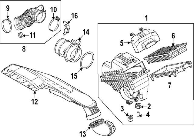28210L1200 - : Intake Hose for Kia: K5 Image