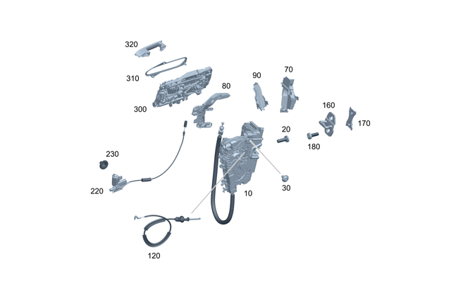 997209301 - Front Door: Door Lock for Mercedes-Benz Image image
