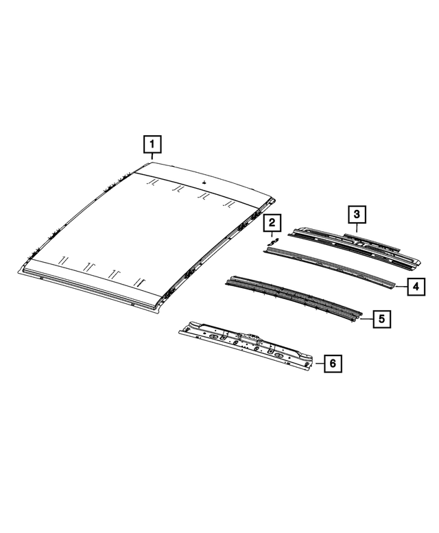 « 68246261AA – Body Sheet Metal Except Doors : Pare-brise Pavillon pour Mopar Image »