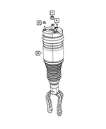68080194AC - Front Suspension: Air Suspension Spring And Shock Assembly, Right Front for Jeep: Grand Cherokee Image