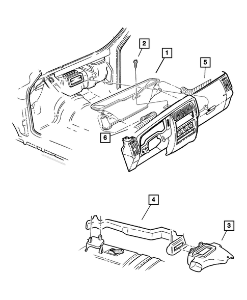 Air Ducts and Outlets for 2001 Jeep Cherokee #0
