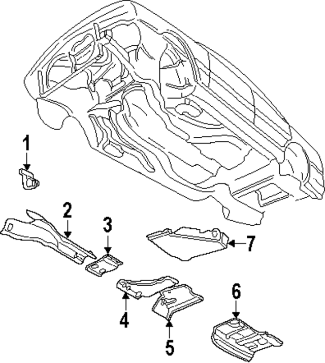 4A0804106A - Body: Shield for Audi Image