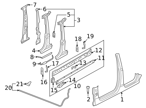 Center Pillar & Rocker for 2022 Audi SQ7 #0