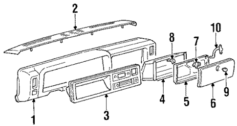 Instrument Panel for 1984 Mitsubishi Mighty Max #0
