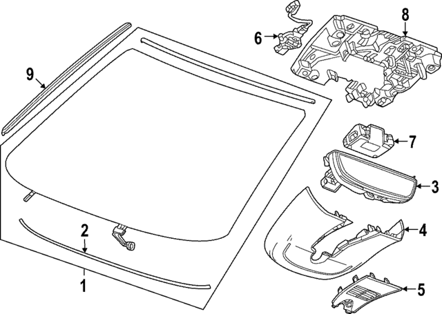 87833540 - : Windshield for Cadillac: LYRIQ Image