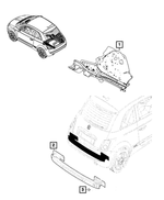68656137AA - : Floor Side Member, Right for Fiat: 500E Image