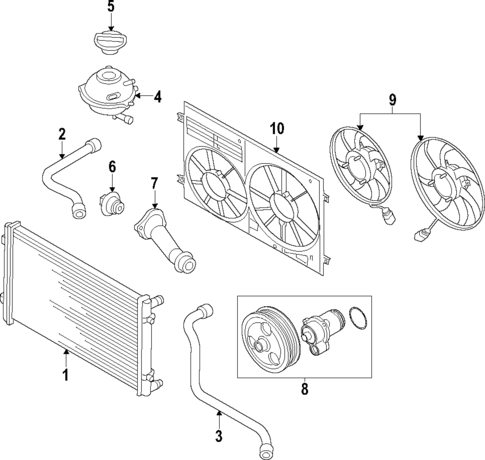 Cooling System for 2012 Volkswagen Passat #0