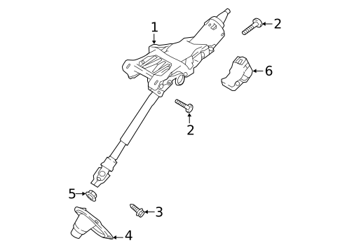 Steering Column Assembly for 2020 Jaguar E-Pace #0