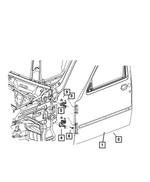 55360857AC - Doors and Related Parts: Front Door Outer Panel, Left for Mopar Image