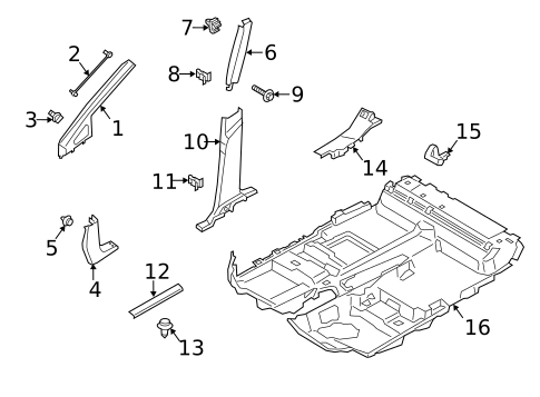 Interior Trim - Pillars for 2017 Ford Transit Connect #1