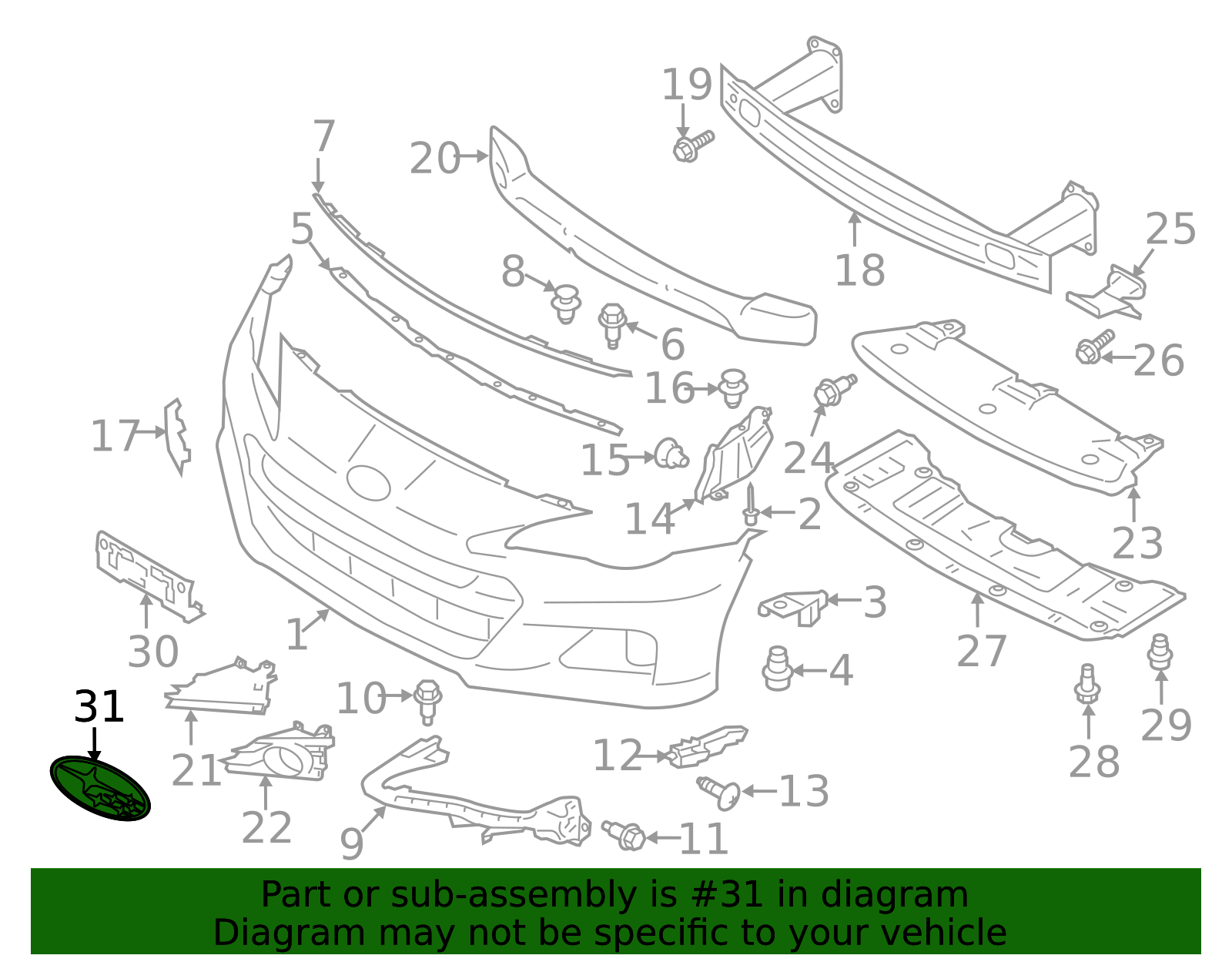 2013-2020 Subaru BRZ Emblem 93013CA001 | Subaru Online Parts