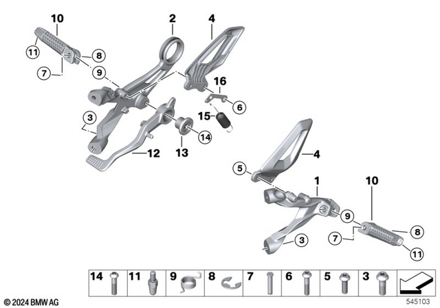 46718568710 - : Brake Pedal for BMW-Motorrad Image