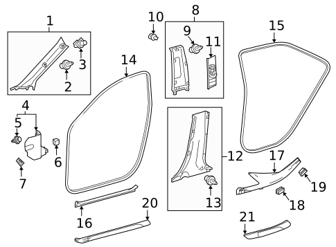Interior Trim - Pillars for 2018 Toyota Camry #1