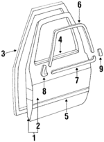 167831052B - : Door Shell for Volkswagen: Golf, Jetta Image