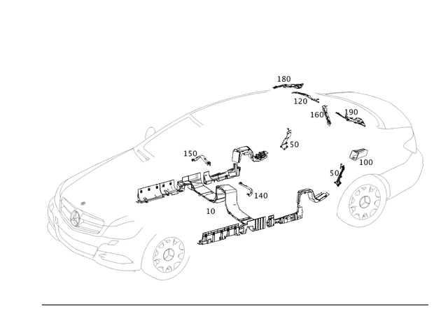 2078200269 - Electrical System: Cable Duct for Mercedes-Benz Image image