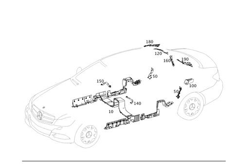 Cable Covers and Cable Ducts for 2015 Mercedes-Benz C 250 #0