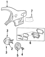 F7CZ5427840AA - Body: Quarter Panel for Ford: Escort | Mercury: Tracer Image
