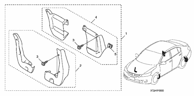 Splash Guard (1) for 2015 Honda Accord #0