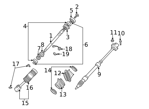 Shaft & Internal Components for 2000 BMW X5 #0