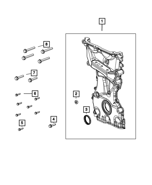 « 6509284AA – 2.4L Gas; Engine : Tête Collerette Hexagonale Boulon, Montage pour Mopar Image »