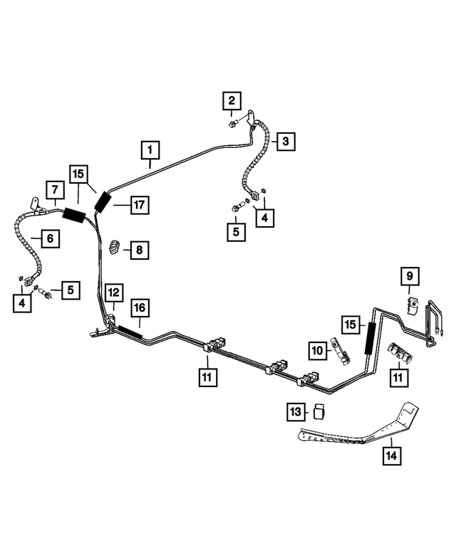 4854455AM - Brakes: Brake Hose, Left for Mopar Image