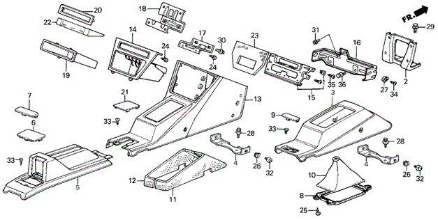 Console for 1989 Acura Integra #0