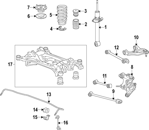 Rear Suspension for 2014 Acura RLX #2