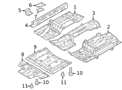 Floor & Rails for 2011 Nissan LEAF #0