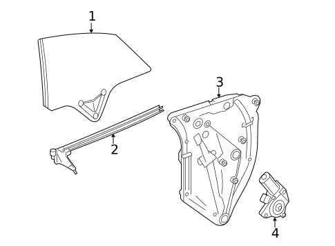 Glass & Hardware for 2014 Mercedes-Benz E350 #1