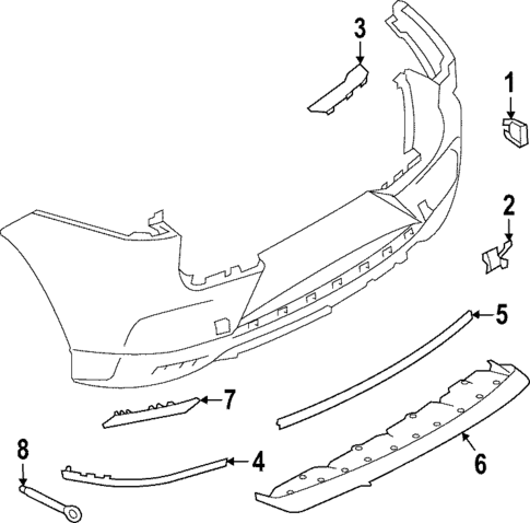 Exterior Trim - Rear Bumper for 2019 Jaguar I-Pace #1