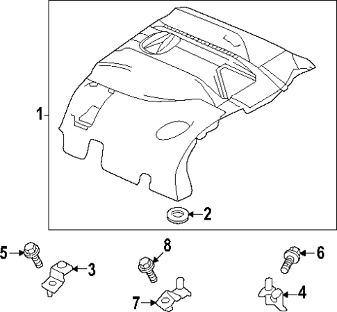 Engine Appearance Cover for 2023 Acura MDX #0