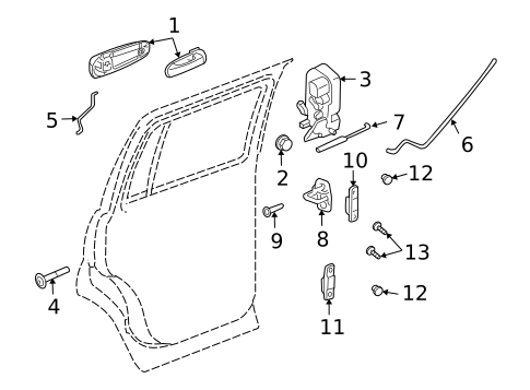 Glass - Side Panel for 2009 Dodge Durango #1
