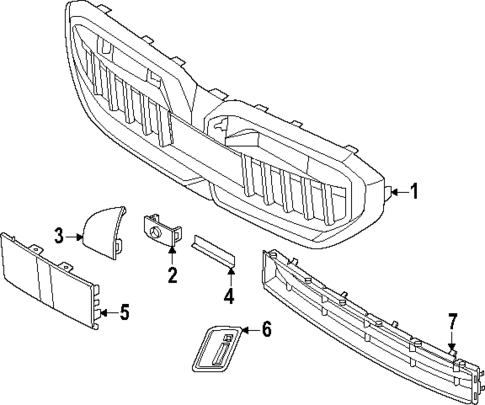 Grille & Components for 2024 BMW i5 #1