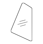 K34C72661 - Body: Door Glass for Kia: Rio Image