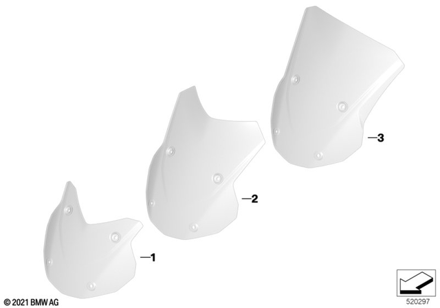 46638392776 - : Windshield, Comfort for BMW-Motorrad Image