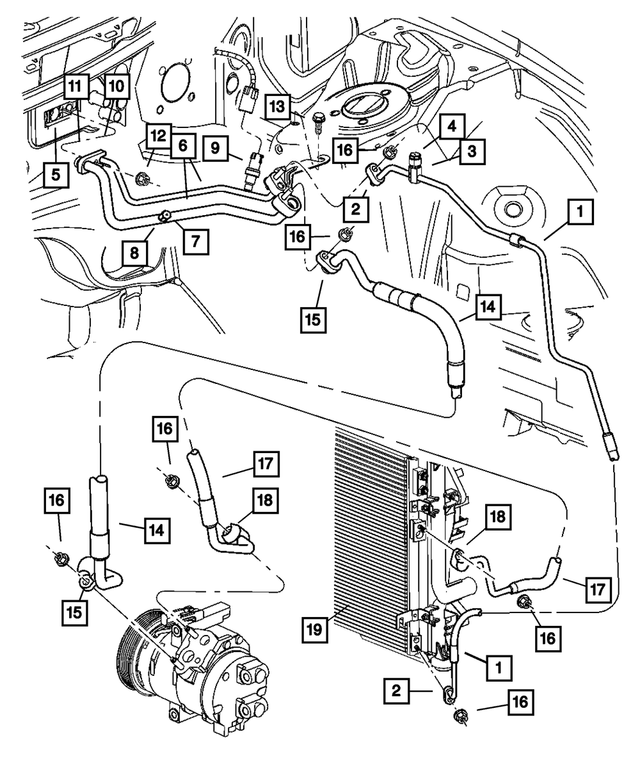 4596889AC - Air Conditioning &amp; Heater: A/c Liquid Line for Mopar Image