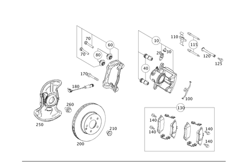 Front Wheel Brake for 2014 Mercedes-Benz C 250 #0