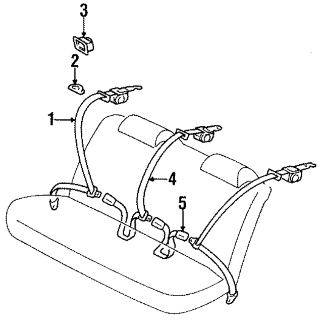7347007010C1 - Body: Lap &amp; Shoulder Belt for Toyota: Avalon Image