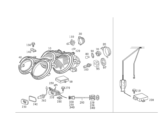 2158202961 - Electrical System: Lamp Unit for Mercedes-Benz Image image