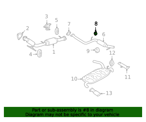 Genuine Exhaust System Hanger for 2004-2016 Volvo | Part# 30657359 ...