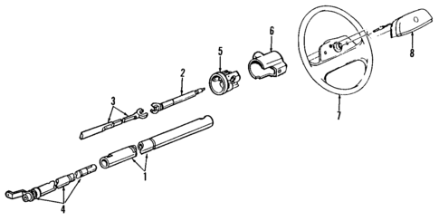 Steering Column for 1993 Cadillac 60 Special #0