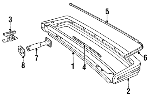 Bumper & Components - Rear for 1992 Volvo 240 #0