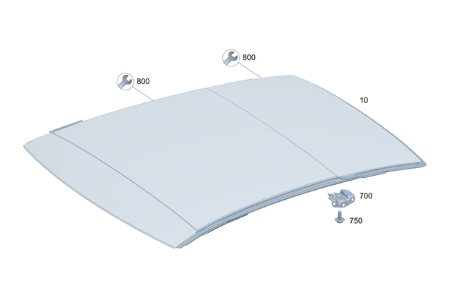 2067803100 - Sliding/Tilting Roof: Sliding Sunroof Frame for Mercedes-Benz Image image