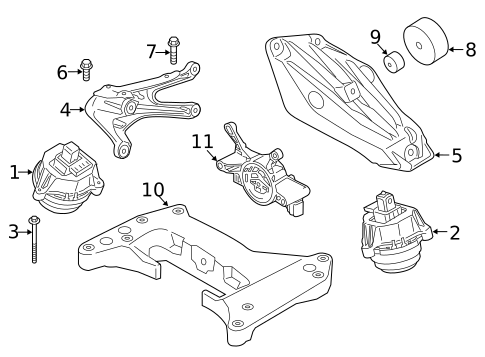 Engine & Trans Mounting for 2025 BMW X5 #1