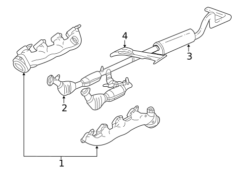 Exhaust Manifold for 1998 Ford E-150 Econoline Club Wagon #0