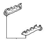 F7UZ9430SA - Exhaust: Exhaust Manifold for Ford: E-150 Econoline, E-150 Econoline Club Wagon Image