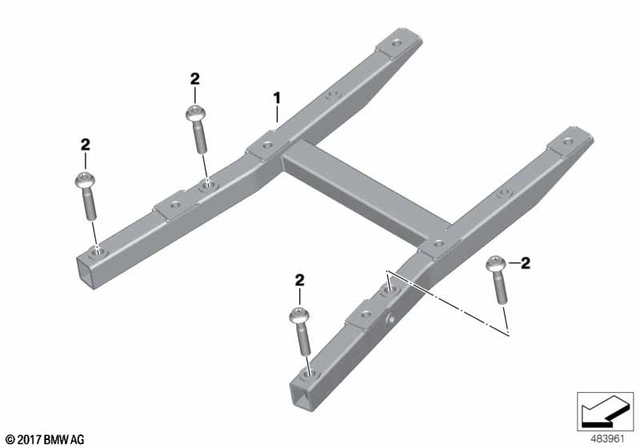 46548551605 - Frame and Mounting Parts: Top Case Carrier -  for BMW-Motorrad Image