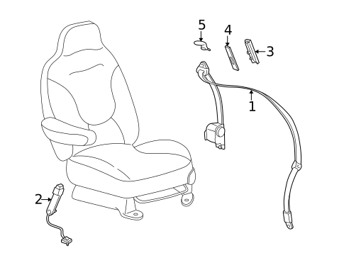 Front Seat Belts for 2006 Lincoln Mark LT #0
